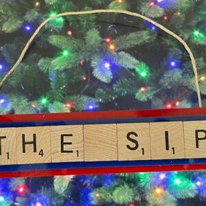 The Sip Ole Miss Rebels State Mississippi Christmas Ornament Scrabble Tiles USA